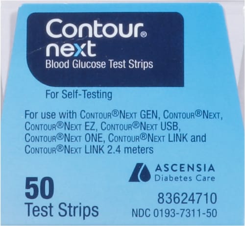 Contour® Next Blood Glucose Test Strips Perspective: top