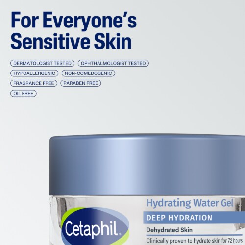 Cetaphil Deep Hydration Skin Restoring Water Gel, 72 Hour Hydration Perspective: top