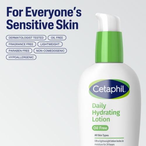 Cetaphil Daily Hydrating Lotion, Face Lotion with Hyaluronic Acid Perspective: top