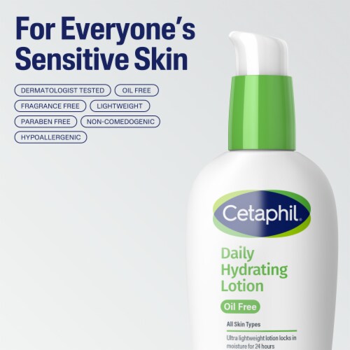 Cetaphil Daily Hydrating Lotion, Face Lotion with Hyaluronic Acid Perspective: top