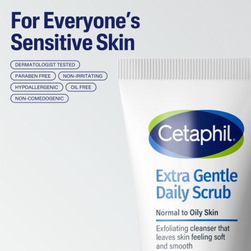 Cetaphil Extra Gentle Daily Face Scrub, Gently Exfoliates & Cleanses Perspective: top