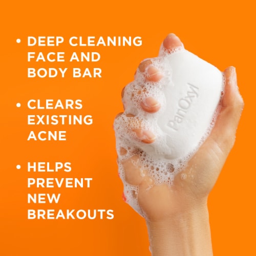 PanOxyl® Acne Treatment Cleansing Bar for Face & Body Perspective: top