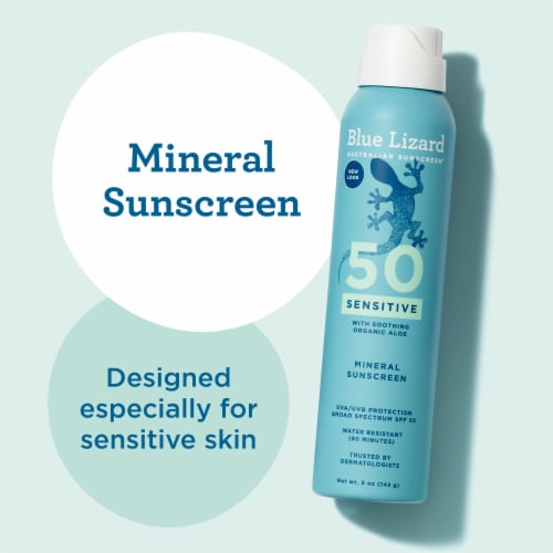 Blue Lizard Sensitive Sunscreen Tube - SPF 50 - 3 fl oz Perspective: top