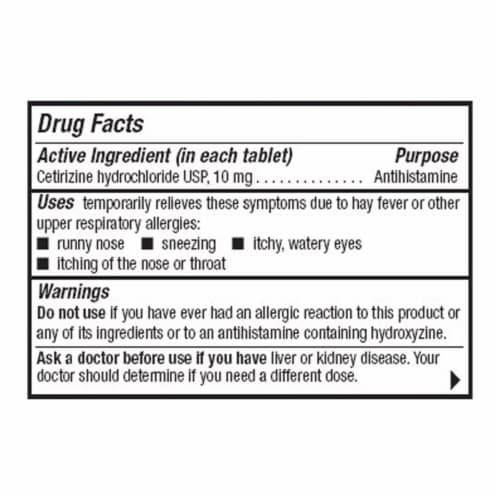 Mylan® Allergy Tablets 10 mg Perspective: top