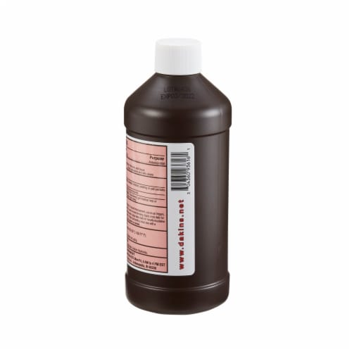 Dakin's Solution Half Strength Wound Cleanser 16 oz. Twist Cap Bottle Topical Liquid Perspective: top