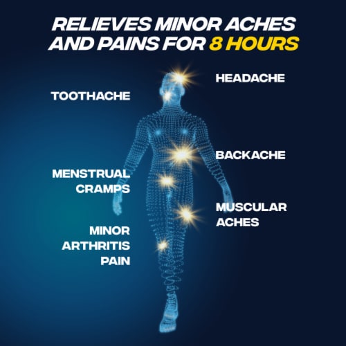 Advil Dual Action Acetaminophen & Ibuprofen Pain Relieving Caplets Perspective: top