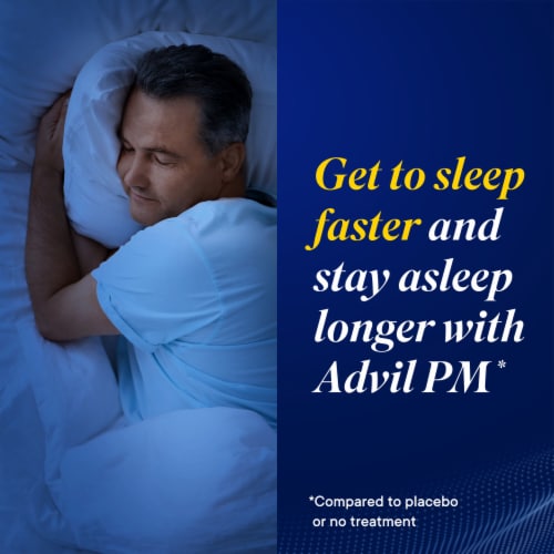 Advil PM Pain Reliever and Nighttime Sleep Aid Ibuprofen Perspective: top