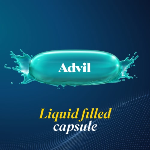 Advil Liqui-Gels Pain Reliever and Fever Reducer, Ibuprofen 200 mg for Pain Relief Perspective: top