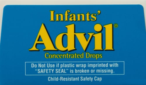 Advil® Infants' White Grape Flavored Ibuprofen Oral Suspension Concentrated Drops Perspective: top