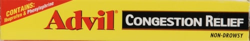 Advil 200mg Congestion Relief Caplets Perspective: top
