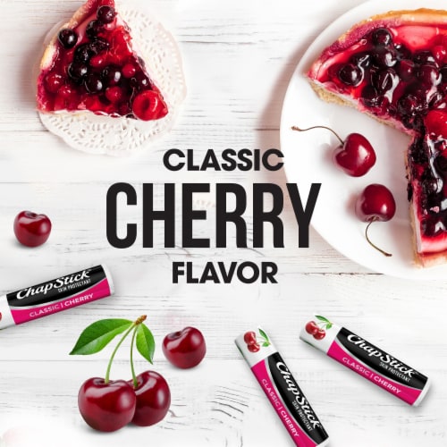 ChapStick Classic Cherry Flavored Lip Balm Perspective: top