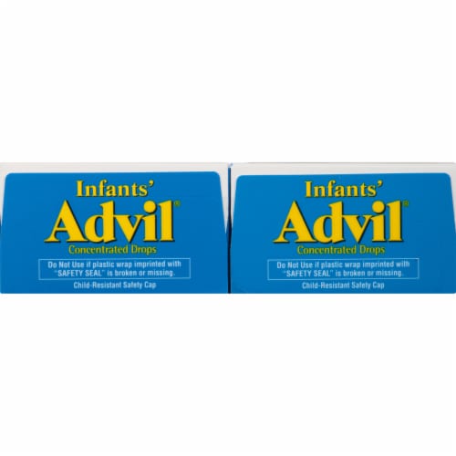 Advil Infants' Ibuprofen Oral Suspension White Grape Drops Twin Pack Perspective: top