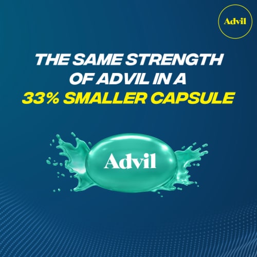 Advil Liqui-Gels Pain Reliever and Fever Reducer Ibuprofen Pain Relief minis Perspective: top