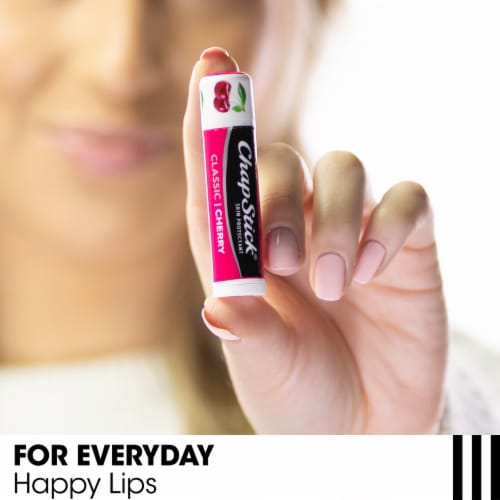 ChapStick Classic Variety Pack Flavored Lip Balm Tube Cherry Spearmint Strawberry Perspective: top