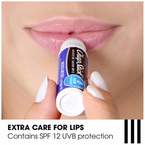 ChapStick Cherry Cool Mint and Original Avobenzone Moisturizing Lip Balm Tubes Variety Pack Perspective: top