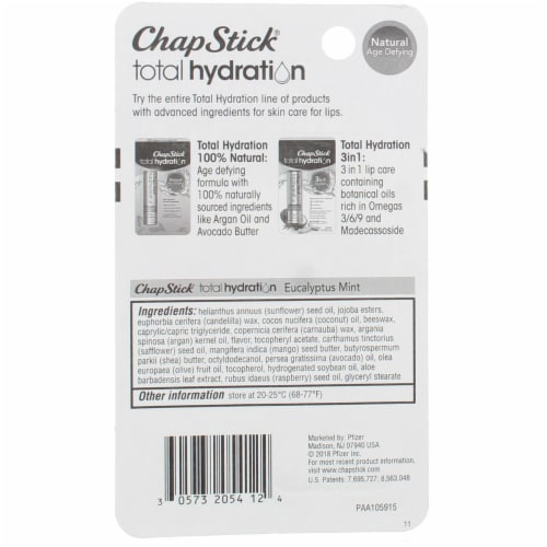 ChapStick Total Hydration Eucalyptus Mint Perspective: top