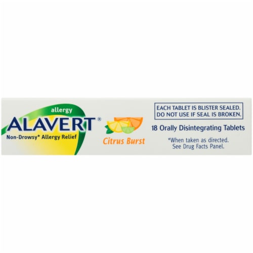 Alavert® Citrus Burst Non-Drowsy Allergy Relief Tablets Perspective: top