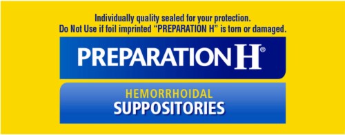 Preparation H® Hemorrhoidal Suppositories Perspective: top