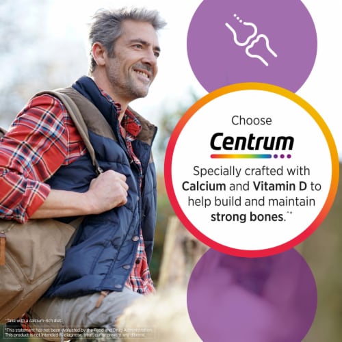 Centrum Silver Multivitamin Men Fifty Plus Multimineral Supplement Perspective: top