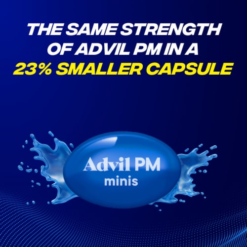 Advil PM Liqui-Gels Minis, 40 Liquid Filled Capsules Perspective: top