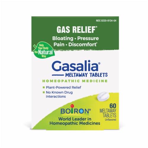 Boiron® Gasalia® Gas Relief Homeopathic Meltaway Tablets Perspective: top