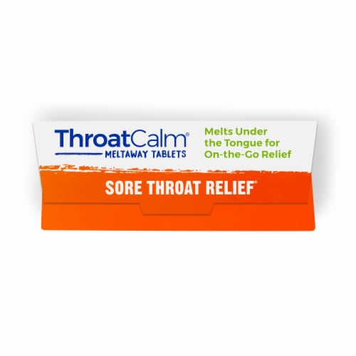 Boiron ThroatCalm Sore Throat Relief Meltaway Tablets Perspective: top