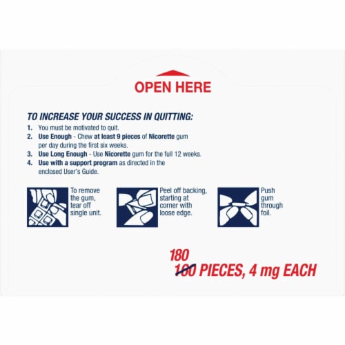 Nicorette® Fruit Chill Nicotine Gum 4mg Bonus Pack Perspective: top