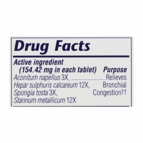 Boericke and Tafel - Bronchitis and Asthma Aide - 100 Tablets Perspective: top