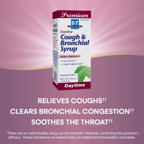 Boericke & Tafel Daytime Cough & Bronchial Homeopathic Syrup Perspective: top