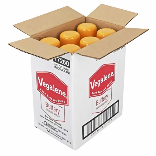 Vegalene Buttery Food Release Pan Spray 17 oz. Can | Pack of 3 Perspective: top