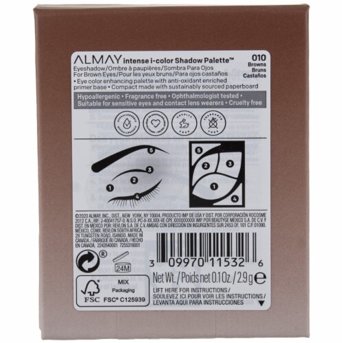 ALM ES INTENSE I-CLR PALETTE 5CT BROWN Perspective: top