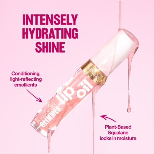 Revlon Super Lustrous Glimmer Lip Oil 004 Gone Rose Perspective: top