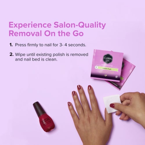 Cutex Swipe & Go Nail Polish Remover Pads Perspective: top