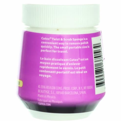Cutex® Care Twist & Scrub Nail Polish Remover Sponge Perspective: top