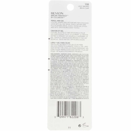 Revlon Brow Fantasy 108 Light Brown Pencil & Gel Perspective: top