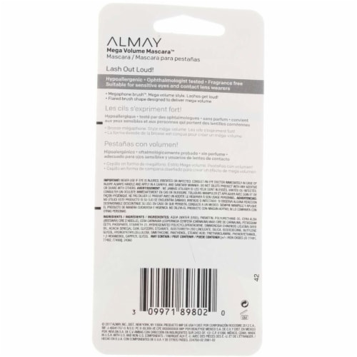 Almay One Coat Mega Volume Black Mascara Perspective: top