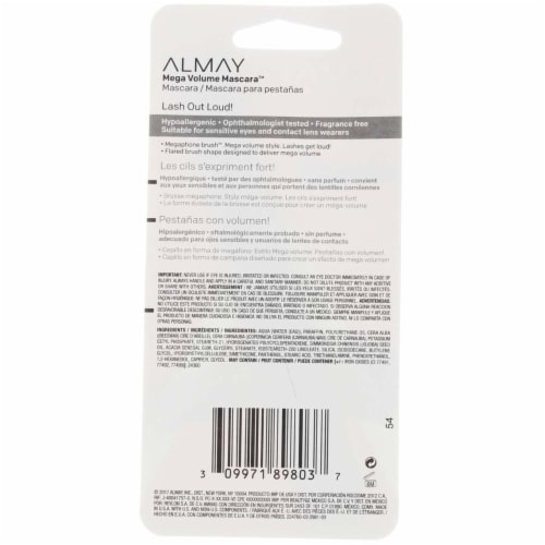 Almay Mega Volume 030 Black Brown Mascara Perspective: top