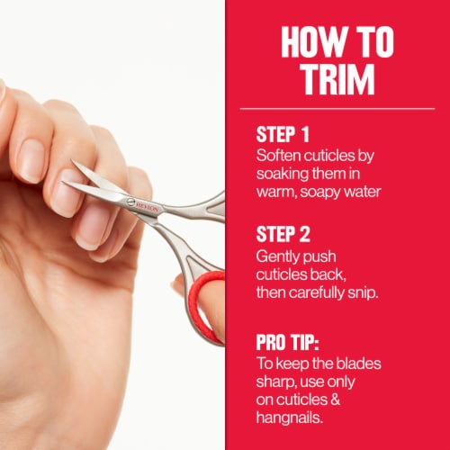 Revlon Curved Blade Cuticle Scissors Perspective: top