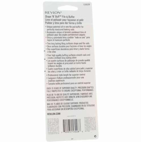 Revlon Shape 'n Buff Nail File Perspective: top