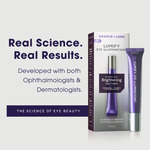 LUMIFY Eye Illuminations Eye Cream Hydra-Gel with Vitamin C Caffeine and Hyaluronic Acid Perspective: top