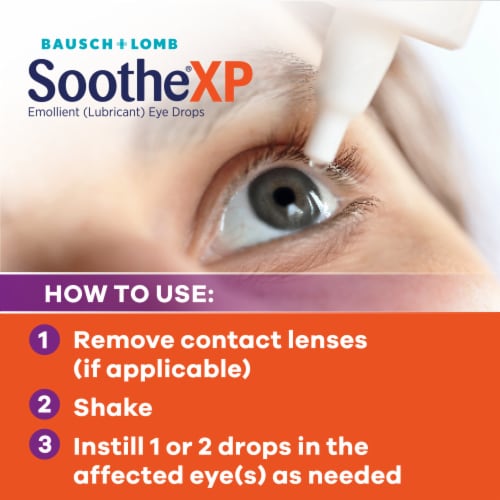 Soothe XP Eye Drops for Dry Eyes Xtra Protection Sterile Lubricating Eye Drops Perspective: top