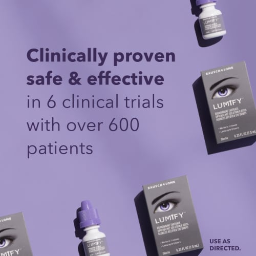 LUMIFY Redness Reliever Eye Drops Brimonidine Tartrate Ophthalmic Solution 0.025% Perspective: top