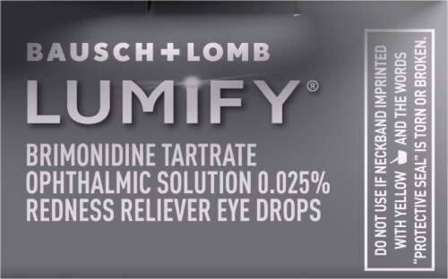 Bausch & Lomb Lumify Brimonidine Tartrate Opthalmic Solution Redness Reliever Eye Drops Perspective: top