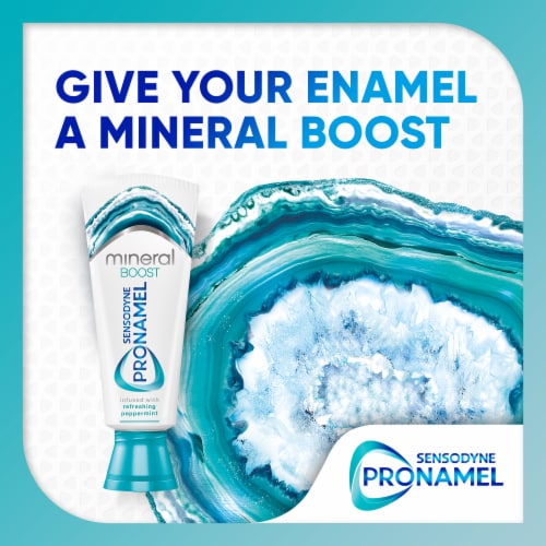 Sensodyne Pronamel Mineral Boost Enamel Peppermint Toothpaste Perspective: top