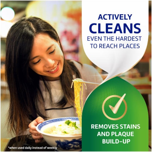 Polident Smokers Antibacterial Dental Appliance Cleanser Tablets Perspective: top