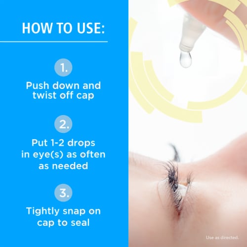 Rohto Dual Light Relief Lubricant Eye Drops - 0.6 fl oz Perspective: top