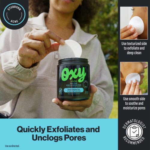 Oxy® Maximum Strength Deep Pore Cleansing Pads Perspective: top