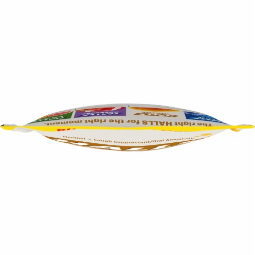 HALLS Soothe Honey Flavored Cough Suppressant Drops Perspective: top
