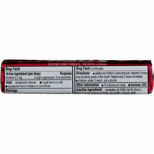 Halls Soothes & Relieves Strawberry Cough Drops Perspective: top