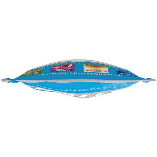 HALLS Relief Sugar Free Mountain Menthol Flavor Cough Suppressant Drops Perspective: top